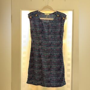freebird Navy, Teal & Purple Sleeveless Shift Dress